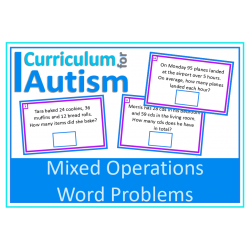 Word Problems Mixed Operations Write & Wipe Cards